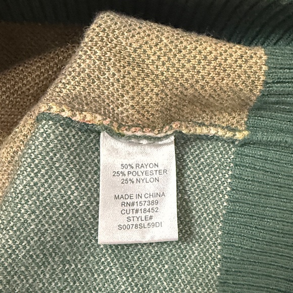 Originality Mushrooms Floral Print Sweater in a rayon blend size Large - Picture 7 of 7